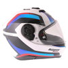 Nolan N87 Arkad N-Com 40 White Blue Full Face Motorcycle Helmet Right Side                                                                                                                                                                                     