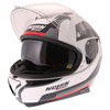 Nolan N87 Arkad N-Com 43 White Red Full Face Motorcycle Helmet Open With Sun Visor                                                                                                                                                                             