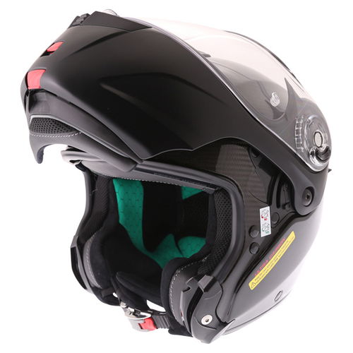 X-Lite X-1004 Ultra Dyad Carbon Helmet Flip Open                                                                                                                                                                                                               