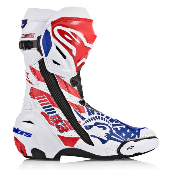 Alpinestars Supertech R Marquez Motorcycle Boots Outside leg                                                                                                                                                                                                   