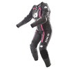 BKS Dakota 1 Piece Ladies Black Pink Leather Motorcycle Suit Racing crouch                                                                                                                                                                                     