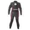 BKS Dakota 1 Piece Ladies Black Pink Leather Motorcycle Suit Back                                                                                                                                                                                              