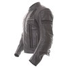 Frank Thomas Suede Stripe Black Leather Motorcycle Jacket Side                                                                                                                                                                                                 