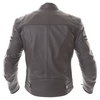 Frank Thomas Suede Stripe Black Leather Motorcycle Jacket Back                                                                                                                                                                                                 