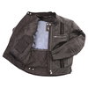 Frank Thomas Suede Stripe Black Leather Motorcycle Jacket Inside                                                                                                                                                                                               