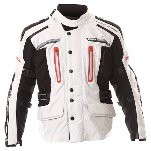 IXS Eagle 2 Mens Grey Black Textile Motorcycle Jacket Front                                                                                                                                                                                                    
