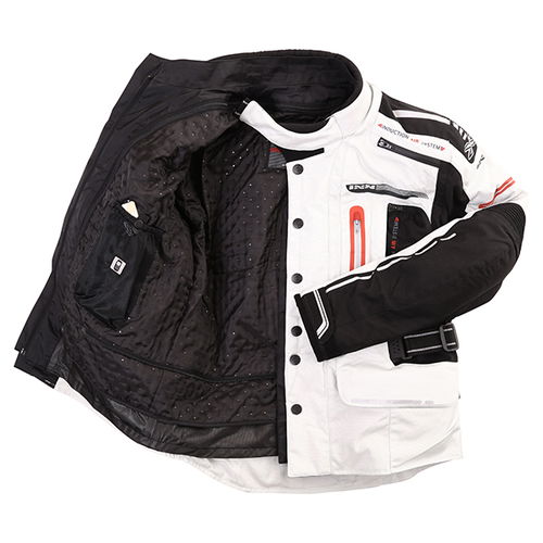 IXS Eagle 2 Mens Grey Black Textile Motorcycle Jacket Inside                                                                                                                                                                                                   