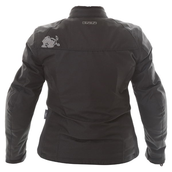 IXS Eveline Ladies Black Textile Motorcycle Jacket Back                                                                                                                                                                                                        