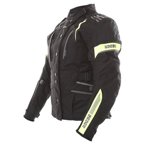 IXS Nemesis Ladies Black Yellow Textile Motorcycle Jacket Side                                                                                                                                                                                                 