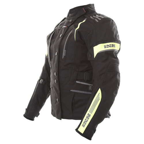 IXS Nemesis Ladies Black Yellow Textile Motorcycle Jacket Side                                                                                                                                                                                                 