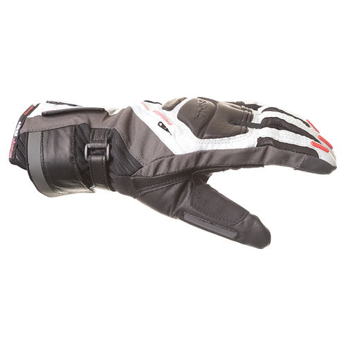 IXS Adventure Grey Silver Black Motorcycle Gloves Thumb side                                                                                                                                                                                                   