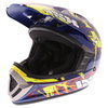 IXS HX 276 Ice Blue Red Yellow Helmet Front Left                                                                                                                                                                                                               