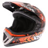 IXS HX 276 Ice Black Orange White Helmet Front Left                                                                                                                                                                                                            