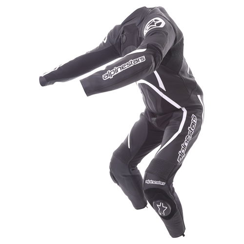 Alpinestars Orbiter 1pc Mens Black White Leather Motorcycle Suit Racing crouch                                                                                                                                                                                 