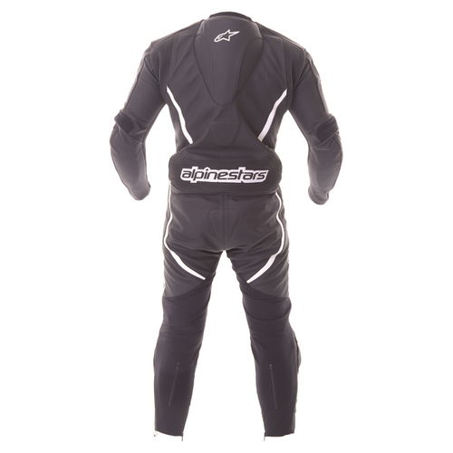 Alpinestars Orbiter 1pc Mens Black White Leather Motorcycle Suit Back                                                                                                                                                                                          