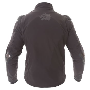 BKS Soft Shell Mens Black Textile Motorcycle Jacket Back                                                                                                                                                                                                       