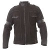 Frank Thomas Crunch Mens Black Wax Motorcycle Jacket Front                                                                                                                                                                                                     