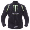 Alpinestars Juno Air Monster Mens Black Green Textile Motorcycle Jacket Back                                                                                                                                                                                   