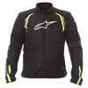 Alpinestars AST Air Mens Black Fluo Yellow Textile Motorcycle Jacket Front                                                                                                                                                                                     