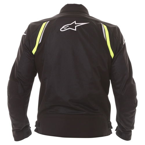 Alpinestars AST Air Mens Black Fluo Yellow Textile Motorcycle Jacket Back                                                                                                                                                                                      