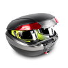Kappa 55-56ltr Black Red Motorcycle Top Case Open                                                                                                                                                                                                              