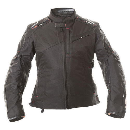 Oxford Products Valencia 2 Short Ladies Black Textile Motorcycle Jacket Front                                                                                                                                                                                  