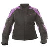Oxford Products Valencia 2 Short Ladies Black Purple Textile Motorcycle Jacket Front                                                                                                                                                                           