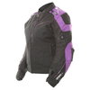Oxford Products Valencia 2 Short Ladies Black Purple Textile Motorcycle Jacket Side                                                                                                                                                                            