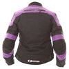 Oxford Products Valencia 2 Short Ladies Black Purple Textile Motorcycle Jacket Back                                                                                                                                                                            