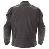 Frank Thomas Stealth Black Leather Motorcycle Jacket Back                                                                                                                                                                                                      