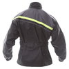 Frank Thomas Dallas Ladies Black Yellow Motorcycle Rain Jacket Back                                                                                                                                                                                            