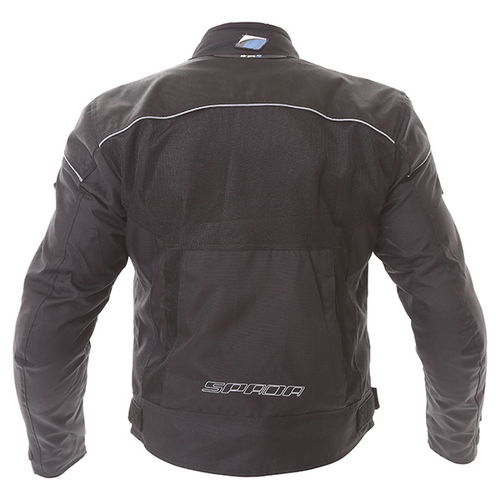 Spada Air Pro Black Motorcycle Jacket Back                                                                                                                                                                                                                     