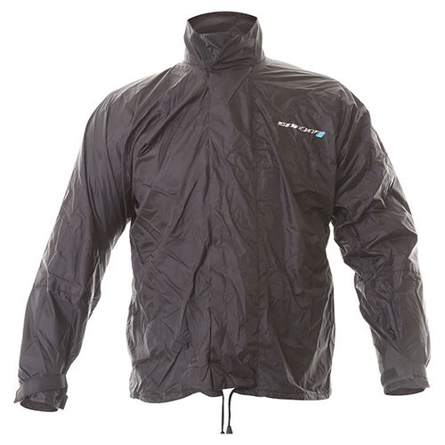Spada Air Pro Black Motorcycle Jacket Waterproof over Jacket Front                                                                                                                                                                                             