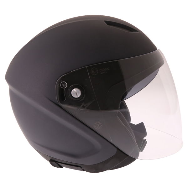 Alpinestars Novus Matt Black Open Face Motorcycle Helmet Right Side                                                                                                                                                                                            