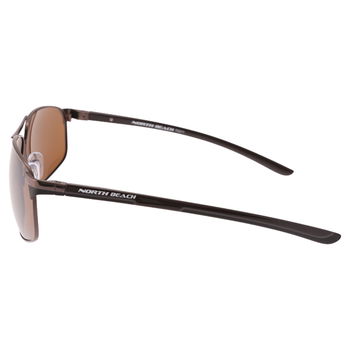 North Beach Sturgeon Brown Brown Lens Sunglasses Side                                                                                                                                                                                                          