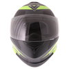 Frank Thomas DV06 Matt Black Neo Yellow Flip Front Motorcycle Helmet Front                                                                                                                                                                                     