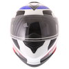 Frank Thomas DV06 White Red Blue Flip Front Motorcycle Helmet Front                                                                                                                                                                                            
