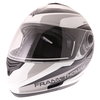 Frank Thomas DV06 White Black Grey Flip Front Motorcycle Helmet Front Left                                                                                                                                                                                     