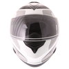 Frank Thomas DV06 White Black Grey Flip Front Motorcycle Helmet Front                                                                                                                                                                                          