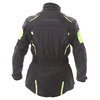 Frank Thomas Rose Ladies Black Yellow Textile Motorcycle Jacket Back                                                                                                                                                                                           