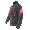 Frank Thomas Rose Ladies Black Pink Textile Motorcycle Jacket Side                                                                                                                                                                                             