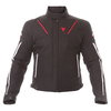 Dainese Stream Line D-Dry Mens Black Red White Waterproof Textile Motorcycle Jacket Front                                                                                                                                                                      