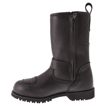 BKS Lady Cruiser Buckle Ladies Black Motorcycle Boots Inside leg                                                                                                                                                                                               