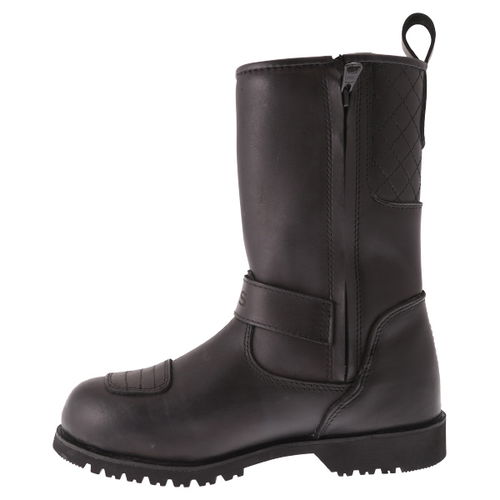 BKS Lady Cruiser Buckle Ladies Black Motorcycle Boots Inside leg                                                                                                                                                                                               