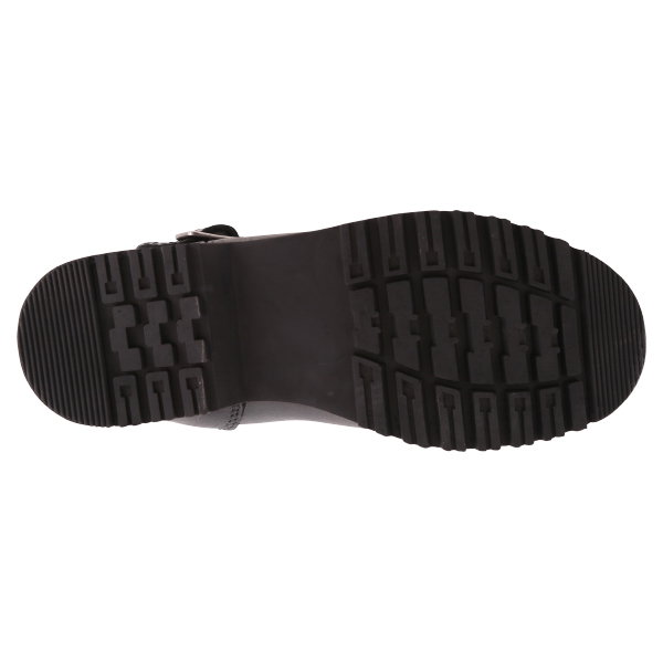 BKS Lady Cruiser Buckle Ladies Black Motorcycle Boots Sole                                                                                                                                                                                                     