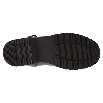 BKS Lady Cruiser Buckle Ladies Black Motorcycle Boots Sole                                                                                                                                                                                                     