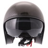 Frank Thomas Carbon 363 Black Open Face Motorcycle Helmet Front                                                                                                                                                                                                