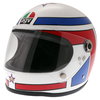 AGV X3000 Lucky White Red Blue Full Face Motorcycle Helmet Front Left                                                                                                                                                                                          