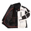 BKS Endeavour Mens Silver Black Textile Motorcycle Jacket Inside                                                                                                                                                                                               