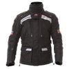 BKS Endeavour Mens Black Anthracite Red Textile Motorcycle Jacket Front                                                                                                                                                                                        
